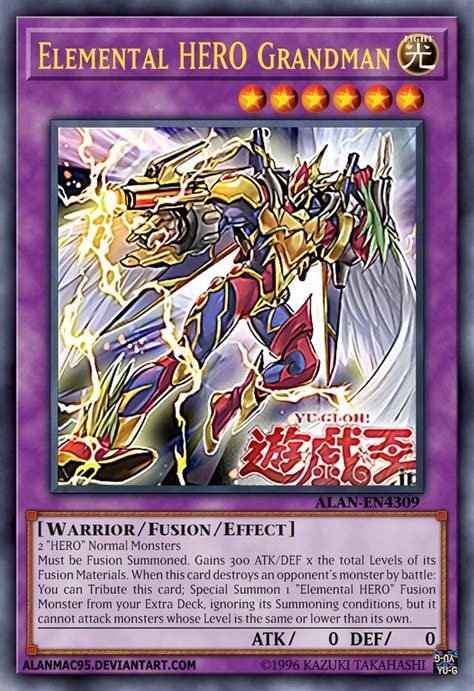 Elemental Hero Grandman By Alanmac95 Elemental Hero Yugioh Cards