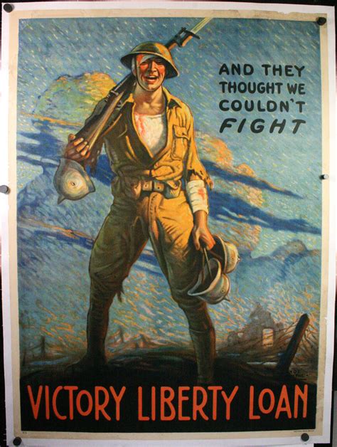 And They Thought We Couldnt Fight Ww1 Propaganda Poster Original