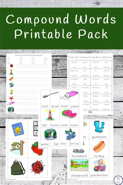 Compound Words Activity Pack Homeschool Printables For Free