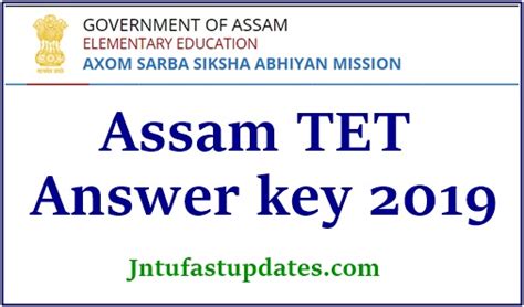 Assam Tet Answer Key Paper Answer Key Sheet Solutions For
