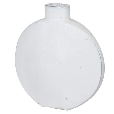 Large White Round Ceramic Vase Interior Thirteen