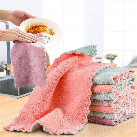 Magic Microfiber Double Sided Absorbent Kitchen Cleaning Rag Dish Cloth
