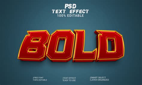 Bold 3d Text Effect Editable Psd File Graphic By Imamul0 · Creative Fabrica