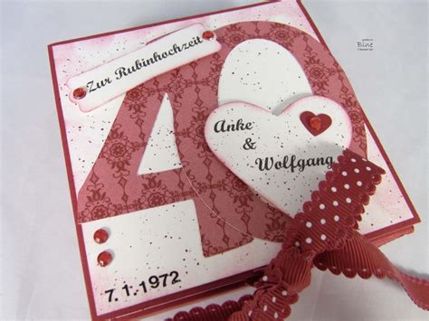 Glückwünsche und sprüche zur rubinhochzeit, dem 40. Bines Karten: Rubinhochzeit