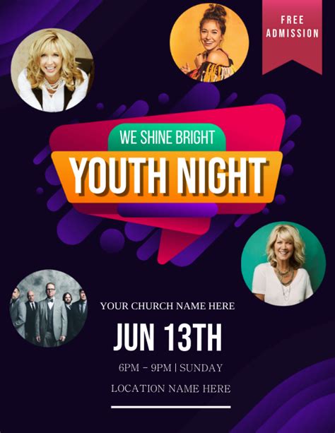 Copy Of Church Youth Night Flyer Template Postermywall