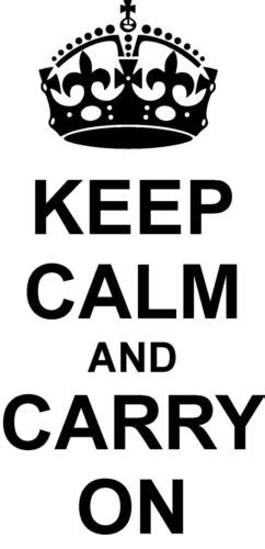 Keep Calm And Carry On Wall Art Decal Sticker 3 Sizes 22 Colours 60