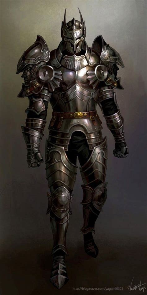 Full Plate Knight Male Armor Fantasy Armor Medieval Fantasy Dark
