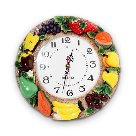 Buy Ceramic Kitchen Clock With Fruits In Barbados Fashionation