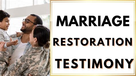 Marriage Restoration Restoration Testimony Youtube