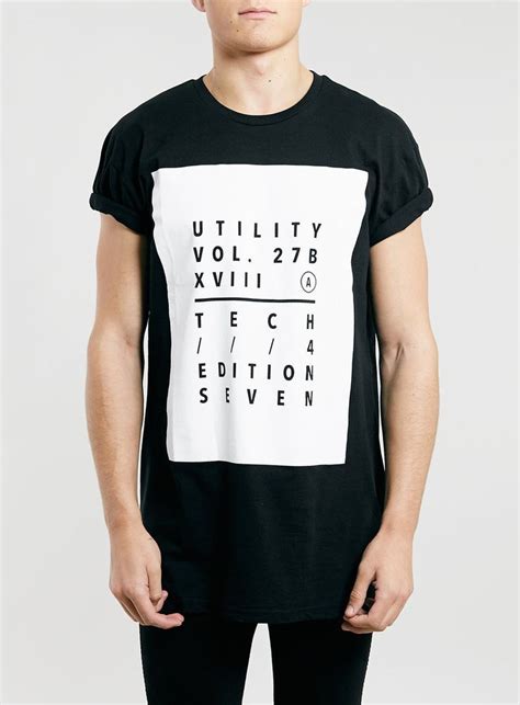 Black Utility Print T Shirt Shirt Print Design T Shirt