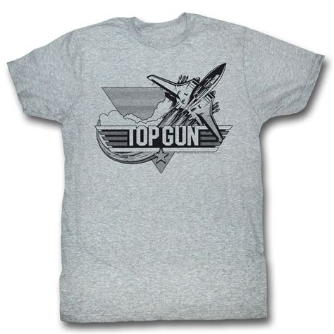 Top Gun Black 4x T Shirt Gray Heather Adult Mens Unisex Short Sleeve T