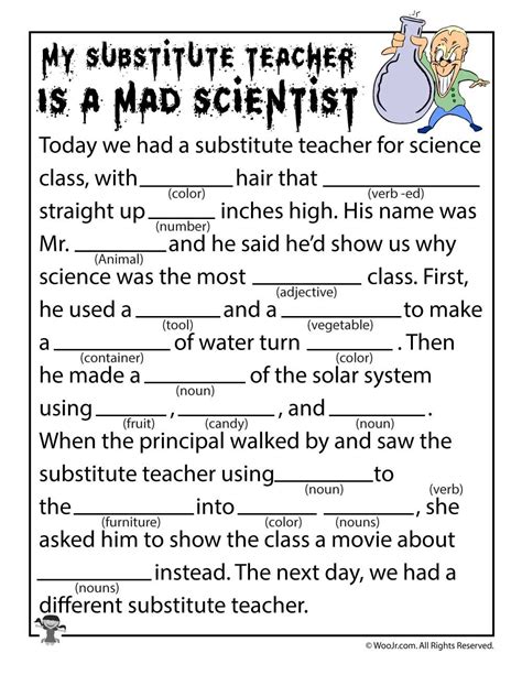 Halloween Mad Libs Woo Jr Kids Activities Halloween