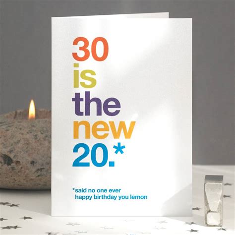 We did not find results for: '30 Is The New 20' Funny 30th Birthday Card By Wordplay ...