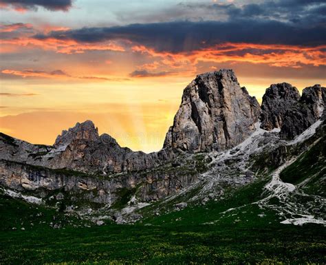Italy Alps In The Sunset Stock Image Image Of Clouds 28749307