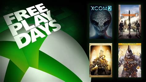 Free Play Days Xcom 2 Tom Clancys The Division 2 Warhammer 40000