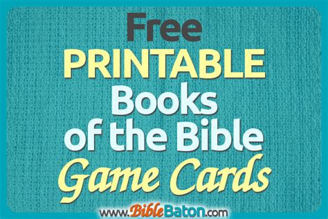 Books Of The Bible Cards Free Printable