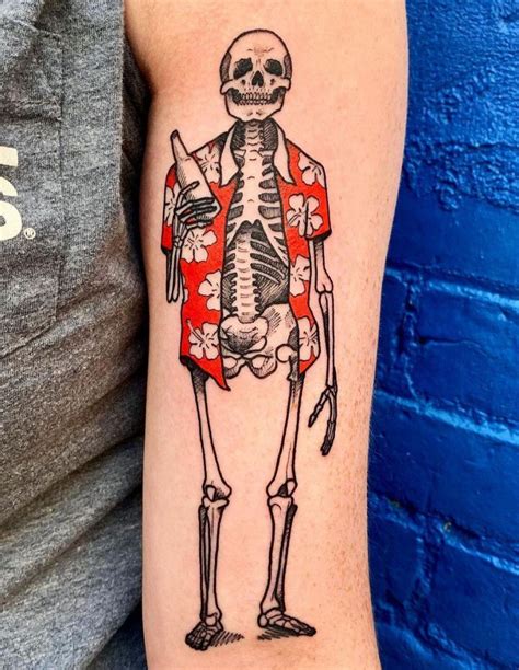 30 Pretty Skeleton Tattoos That You Cant Miss Leg Sleeves Arm Sleeve