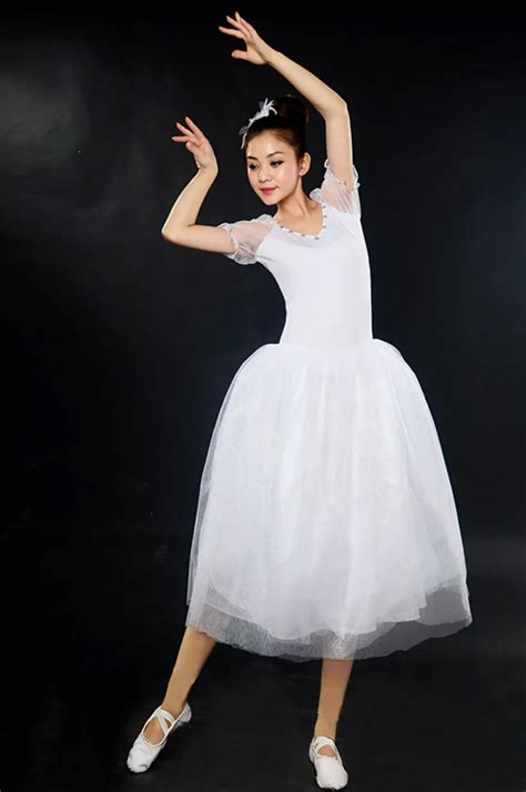 Adult Ballet Dance Dress White Veil Tutu Dress Swan Lake Ballet Dance Performance Leotards