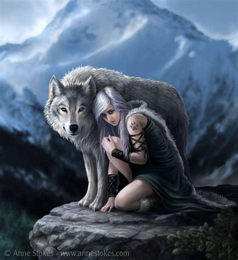 Anne Stokes Anne Stokes Art Fantasy Wolf Werewolf Girl
