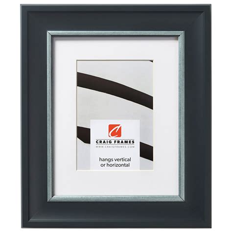 Craig Frames Martin 24x36 Inch Black And Silver Picture Frame Matted