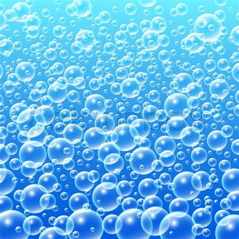 Colourful Blue Water Bubbles Stock Vector Colourbox