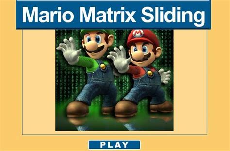 Super Mario Matrix Sliding Game