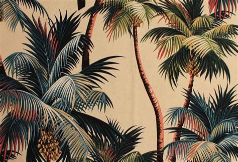 11 Tropical Leaf Print Barkcloth Fabrics In 31 Colorways Retro Renovation