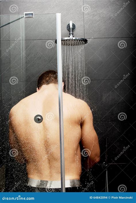 Handsome Man At The Shower Stock Photo Image Of Handsome Health