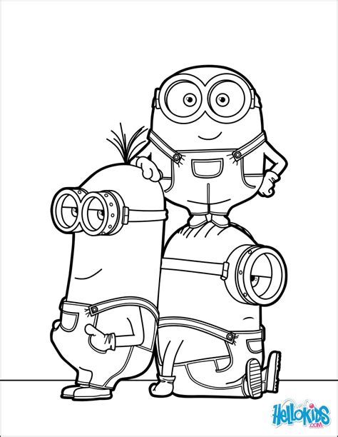 Free actives merry christmas coloring pages for teenagers xmas santa claus clipart black and white, creative art ides for making your own december 25 holiday. Minions coloring page coloring pages - Hellokids.com