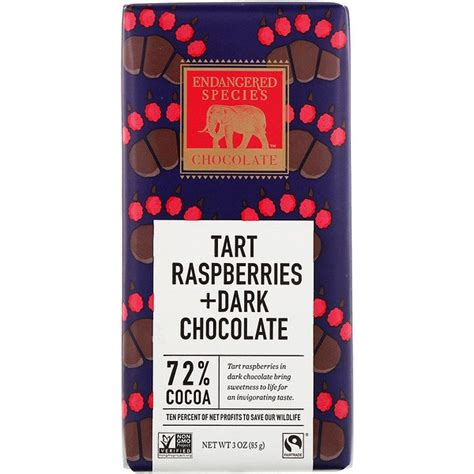 לקנות Endangered Species Chocolate Tart Raspberries Dark Chocolate