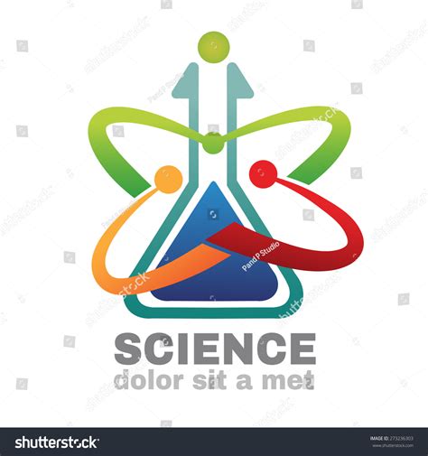 Vektor Stok Science Logo Vectorcreative Logo Design Template Tanpa