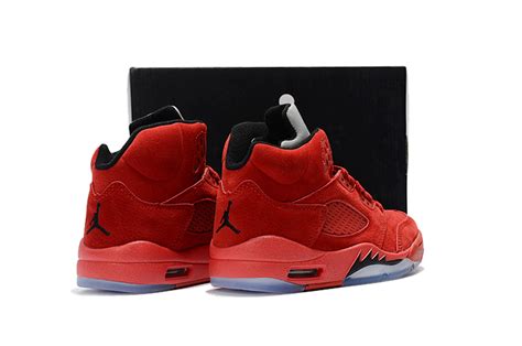 Nike Air Jordan V 5 Retro Kid Children Basketball Shoes Red All White