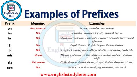 10 Examples Of Prefixes Used In A Sentence English Study Here