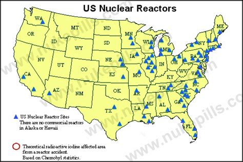Us Nuclear Reactor Locations And Their Maps On The Web