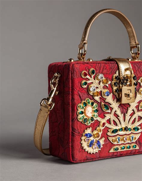 Dolce And Gabbana Filigree Tree Brocade Dolce Box Bag Lyst