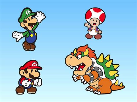 Super Mario Bros Characters Ai Vector Uidownload