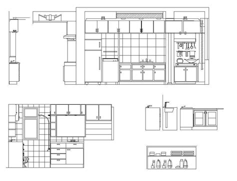 Kitchen Elevation Autocad Design Pro Autocad Blocksdrawings Download