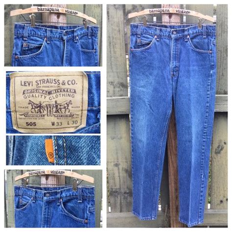 Vintage Levi Strauss 505 Orange Tag Jeans Made In Usa W36 Etsy Tag