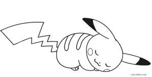 Pikachu is a cartoon, which features cute and adorable yellow creatures. Printable Pikachu Coloring Pages For Kids | Cool2bKids