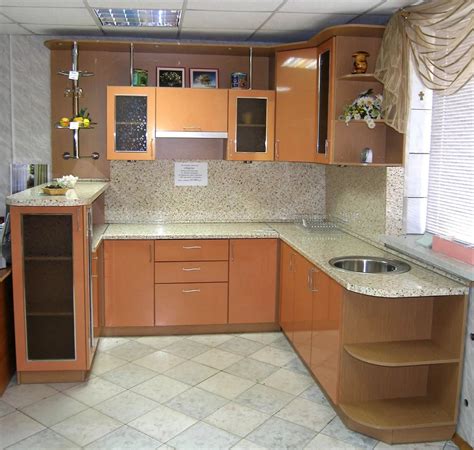 Kitchen In Peach Tones With White A Combination Of Peach Color