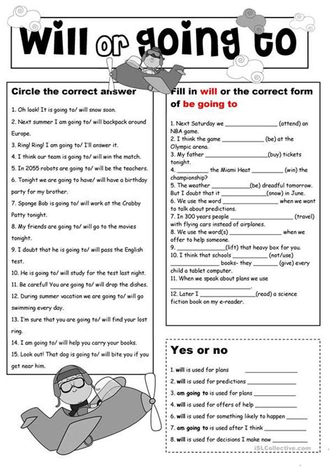 Will And Be Going To With Bandw Key English Esl Worksheets Teaching