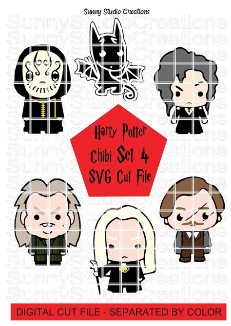 Harry Potter SVG / Chibi 4 / Digital Download / CUT FILE / | Etsy