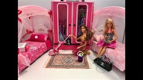 barbie bedroom morning routine new dresses dailymotion video