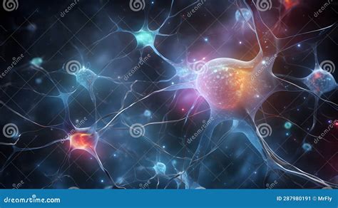 Neurons Synapses Human Brain Exploration And Capabilities Stock