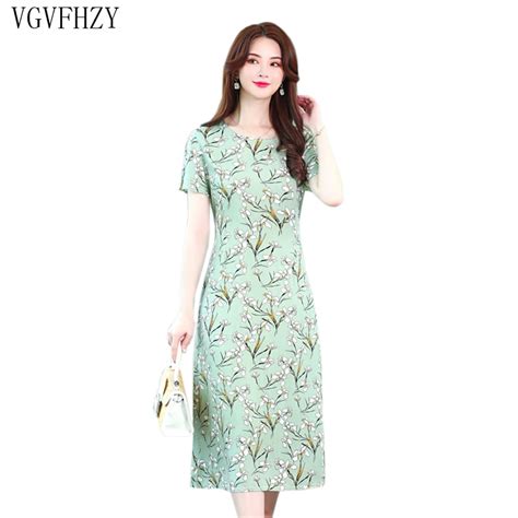 Women Summer Dress 2019 Casual Short Sleeve Long Dress Fashion Floral