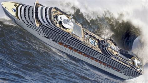Cruise Ships In Bad Weather Conditions Ship In Storm Huge Waves Waves