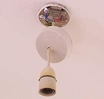 Remove the fixing screws and take down the ceiling rose. How to Fix Electrical Faults made easy