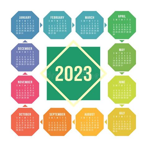 Calendar Design 2023 Year January February March April May June