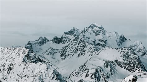 Download Wallpaper 1280x720 Mountains Peaks Snow Mountain Range