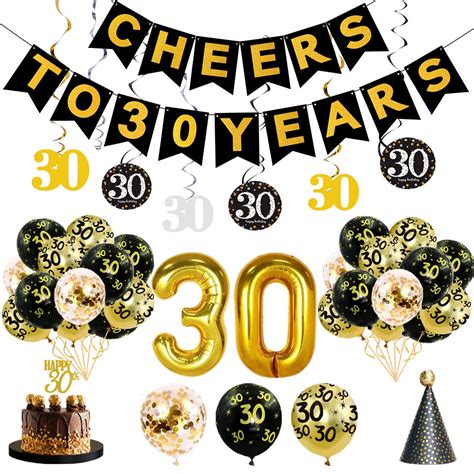 Buy 30th Birthday Party Decorations Cheers To 30 Years Banner With